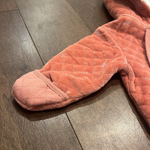 Nordstrom Baby Bunting Quilted Burnt Orange Desert Dottie Print Size 9 Months - Picture 5 of 9